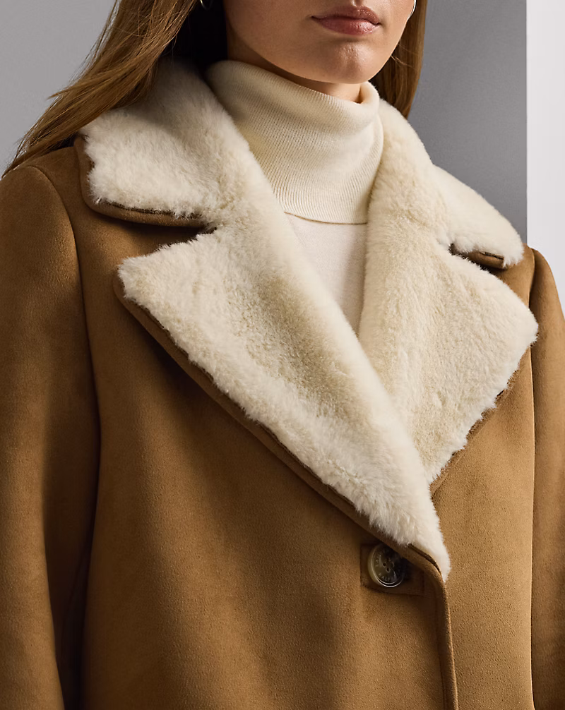 Faux-Shearling & Faux-Suede Coat