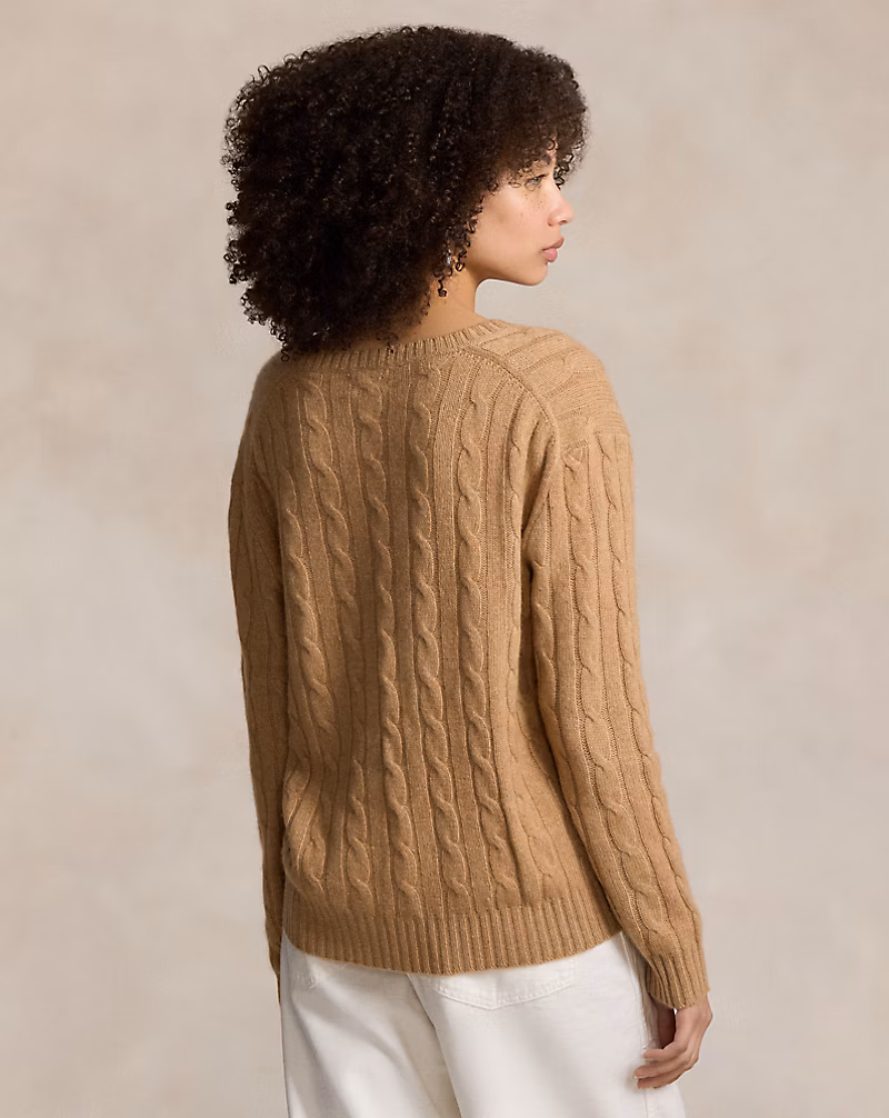 Ralph Lauren Relaxed Fit Cable Cashmere Sweater