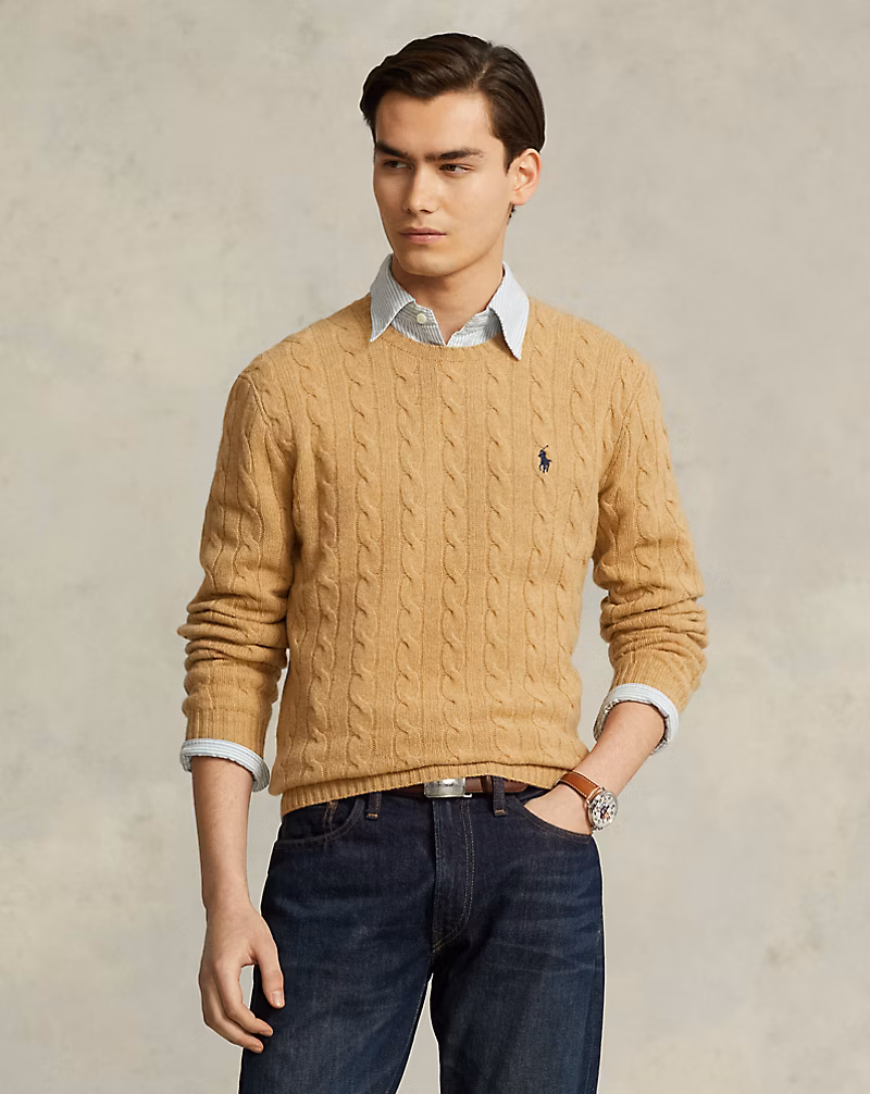 Cable-Knit Wool-Cashmere Sweater