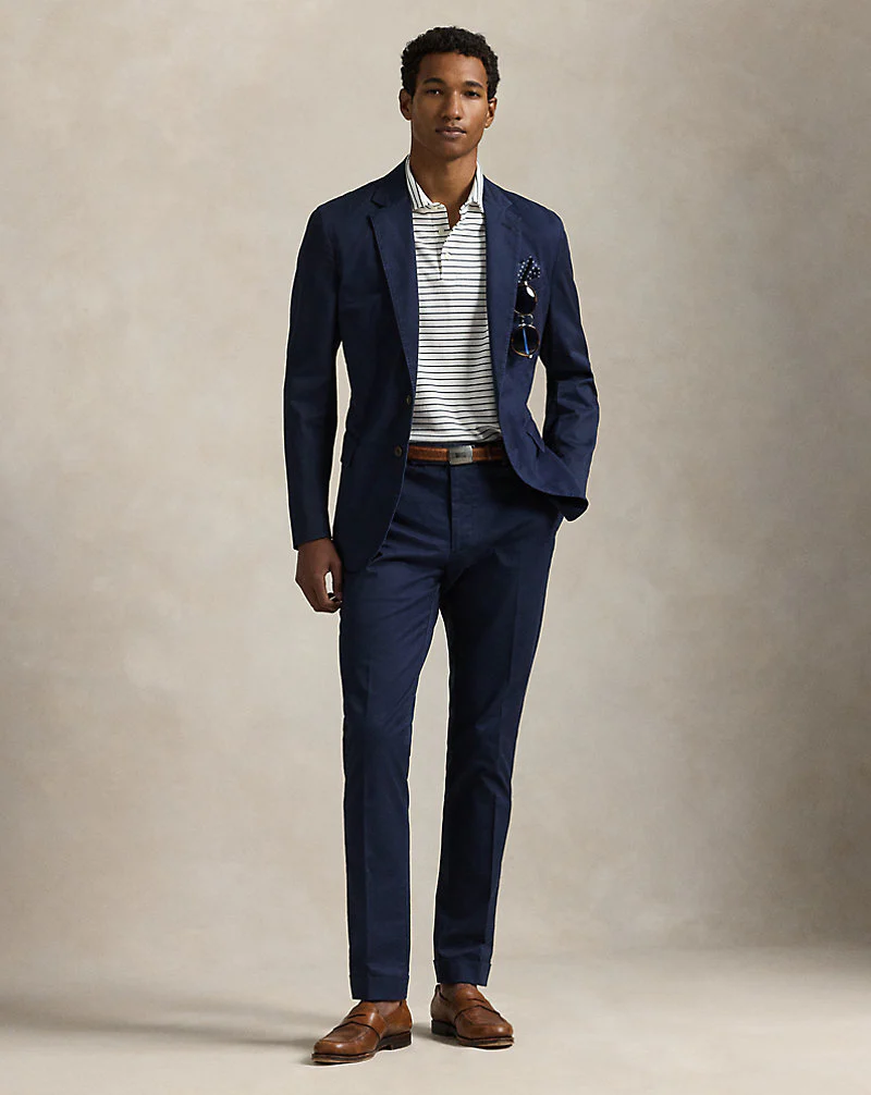 Custom Slim Fit Striped Soft Cotton Polo