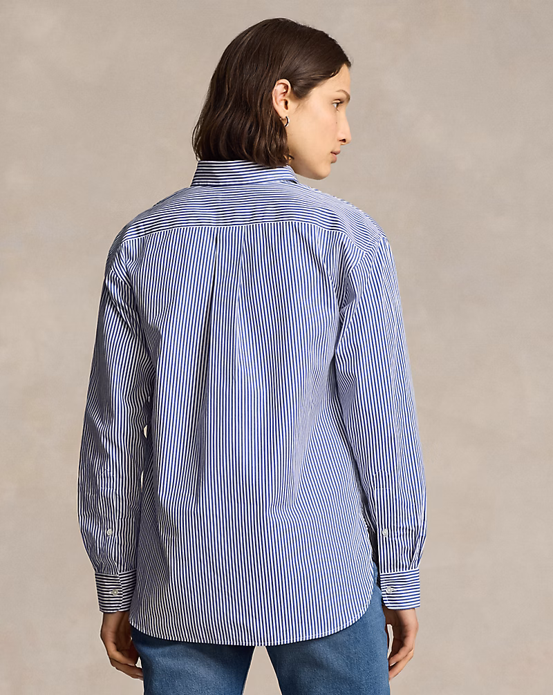 Relaxed Fit Striped Cotton Shirt