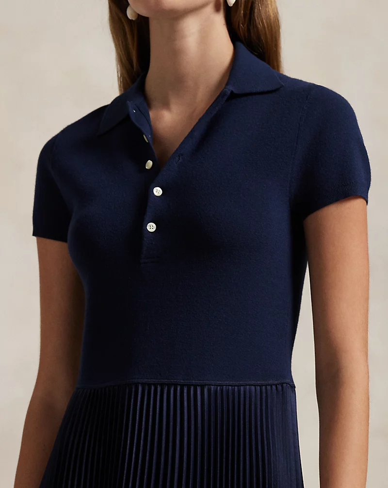 Polo Sweater-Bodice Dress