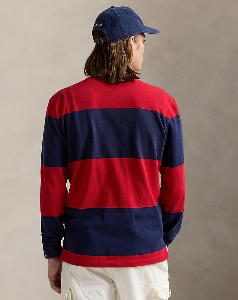 Classic Fit Striped Jersey Rugby Shirt