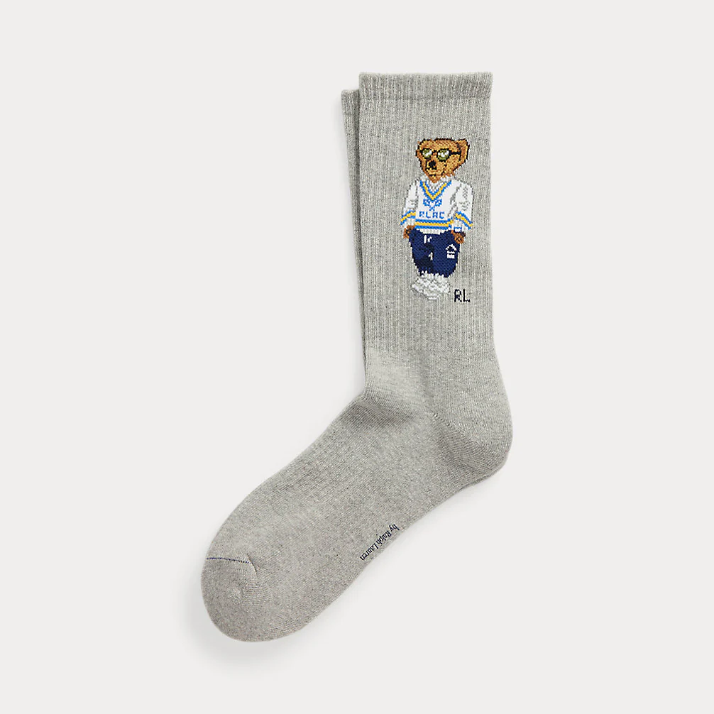 Polo Bear Cotton-Blend Crew Socks