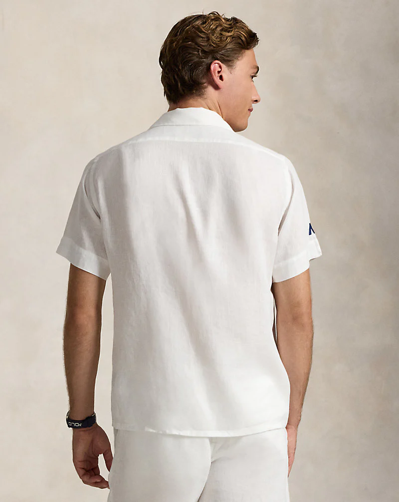 Australian Open Linen-Blend Camp Shirt