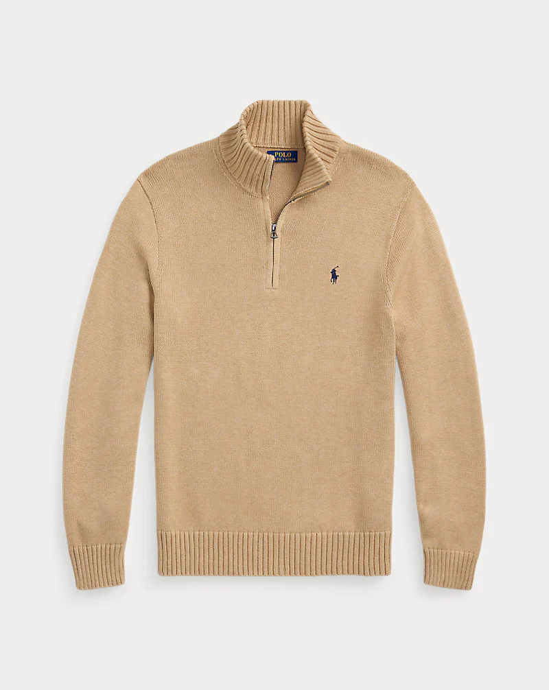 Cotton Quarter-Zip Jumper