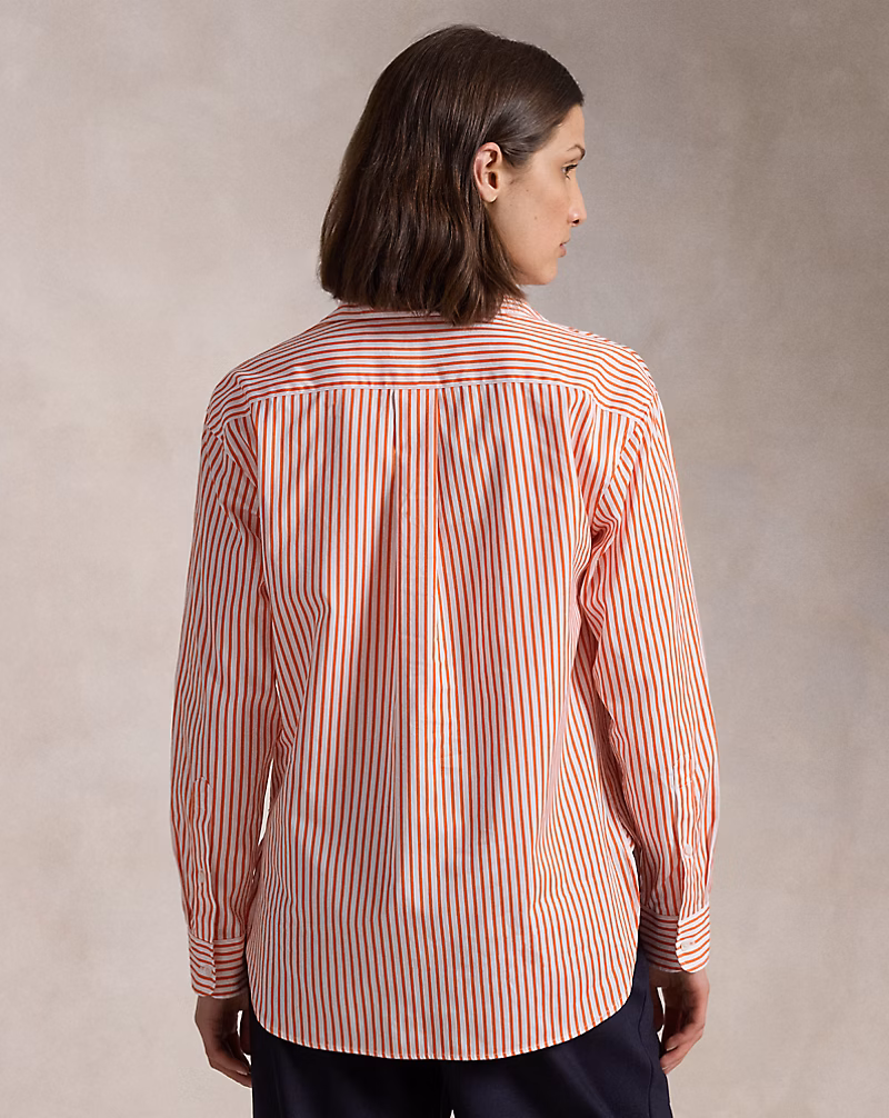 Relaxed Fit Striped Cotton Shirt