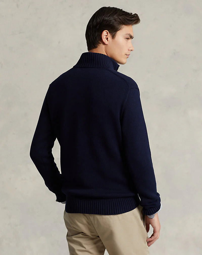 Cotton Quarter-Zip Jumper