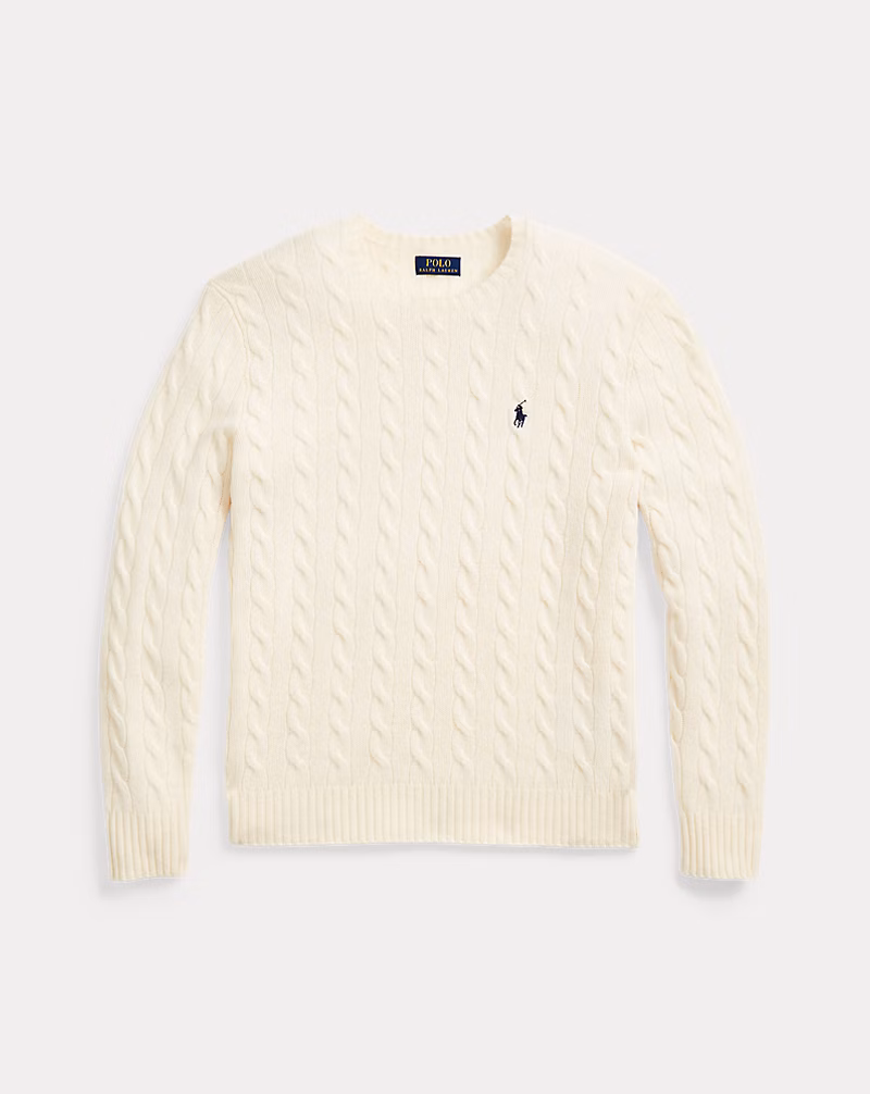 Cable-Knit Wool-Cashmere Sweater