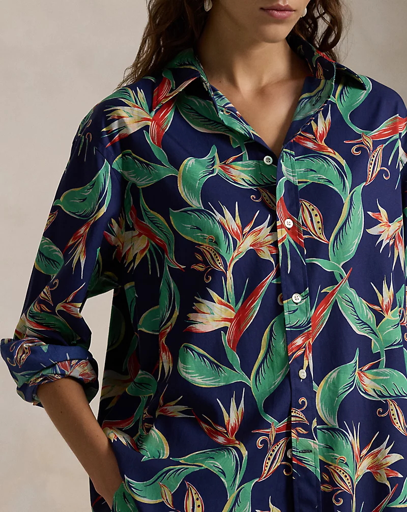 Oversize Fit Floral Shirt