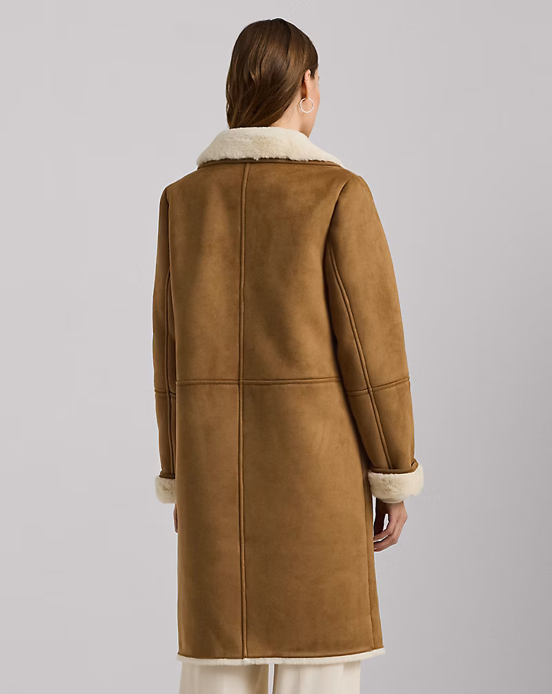 Faux-Shearling & Faux-Suede Coat