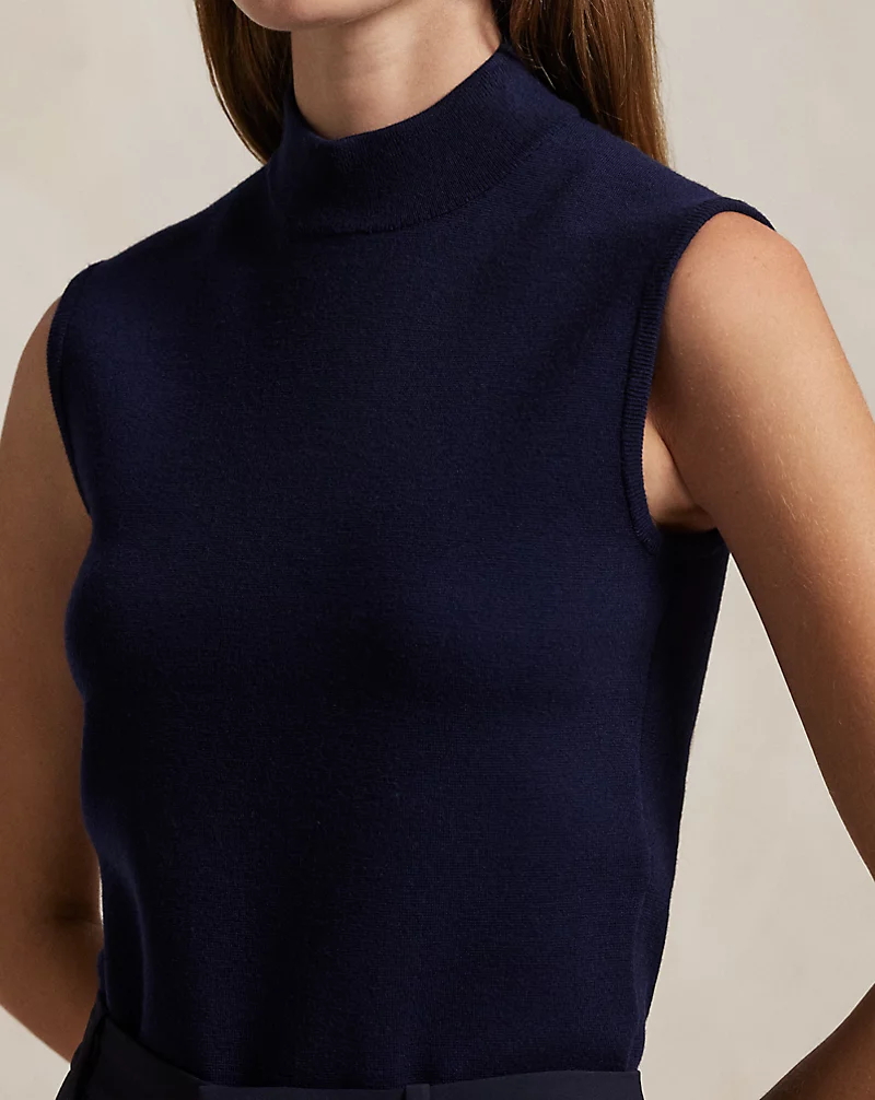 Sleeveless Turtleneck Sweater