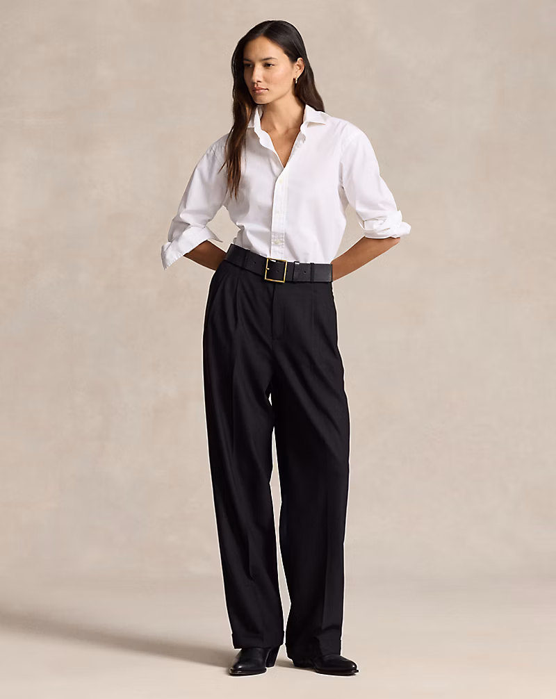 Wool-Blend Wide-Leg Pant