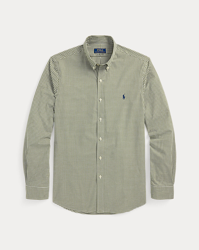 Slim Fit Gingham Stretch Poplin Shirt