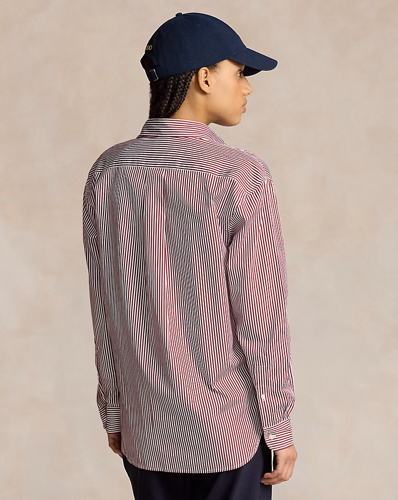 Relaxed Fit Striped Cotton Shirt