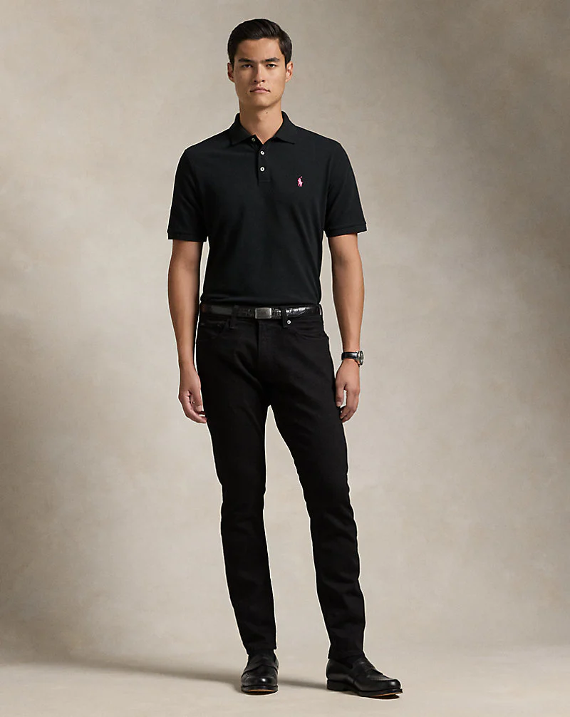 Pink Pony Stretch Mesh Polo Shirt