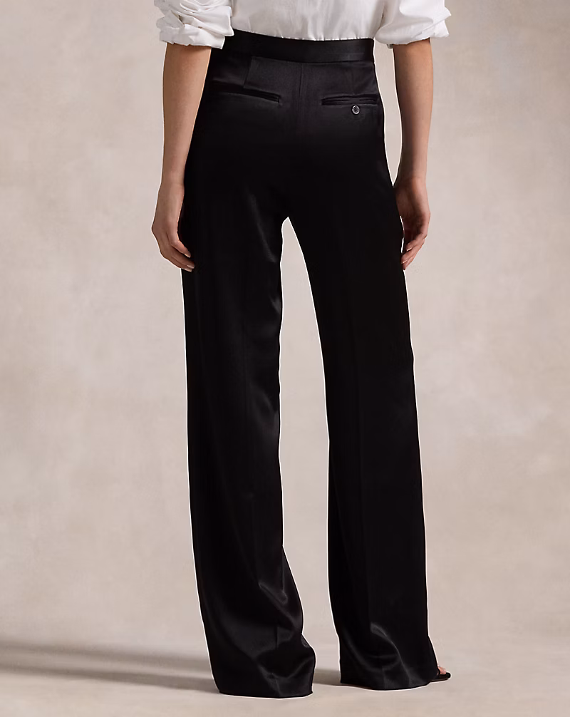 Satin Wide-Leg Pant