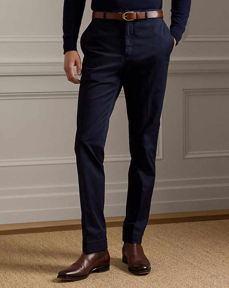 Slim Hand-Tailored Stretch Chino Trouser