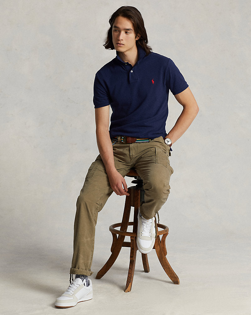 Slim Fit Mesh Polo Shirt