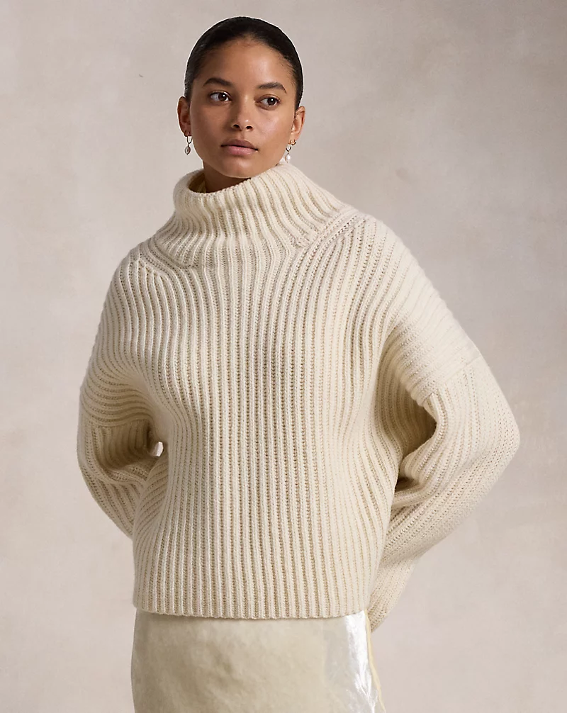 Ribbed Wool-Cashmere Sweater
