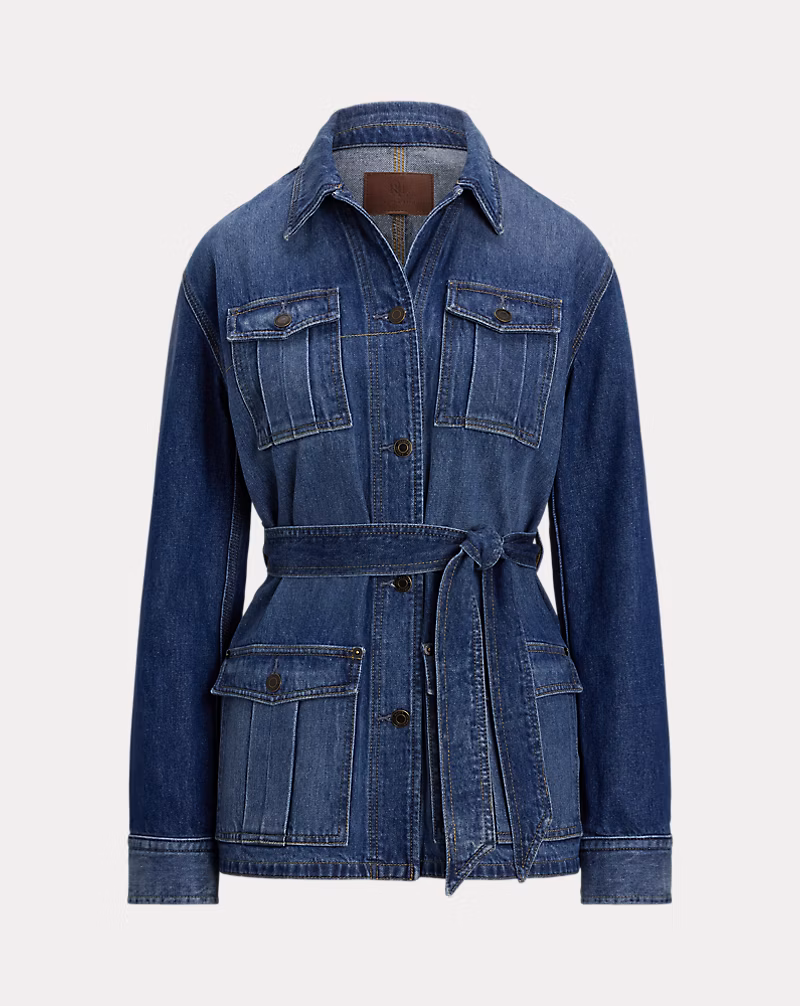 Belted Denim Shirt Jacket