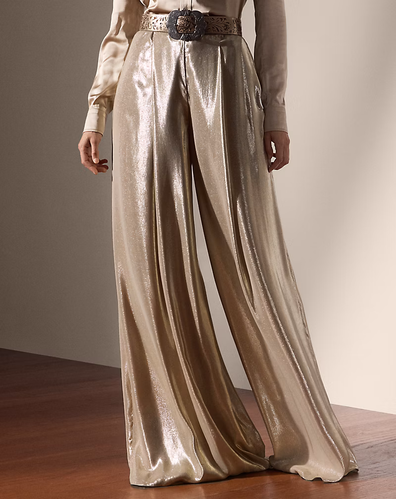 Franncis Striped Metallic Chiffon Pant