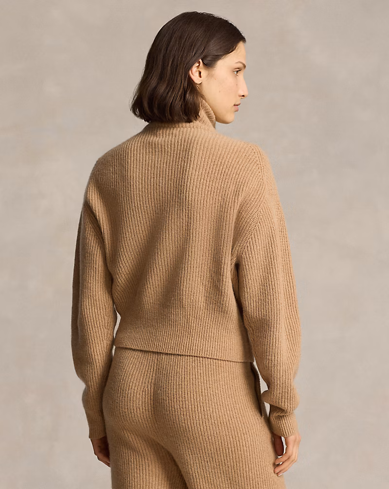 Ralph Lauren Cashmere-Wool Half-Zip Sweater