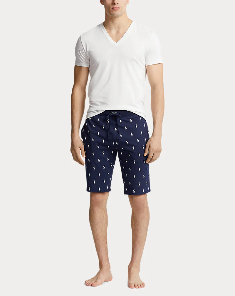 Allover Pony Cotton Jersey Sleep Short