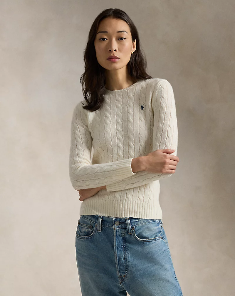 Cable-Knit Wool-Cashmere Sweater