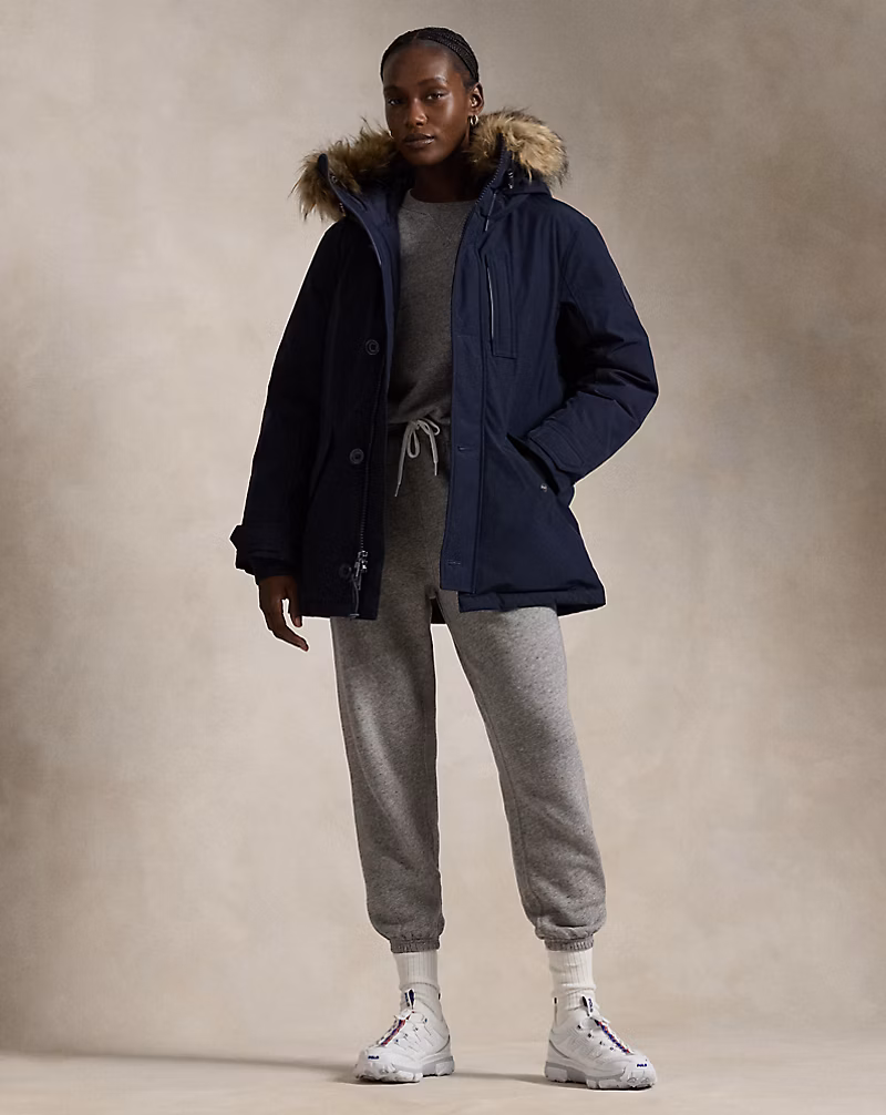 Faux-Fur-Trim Down Parka