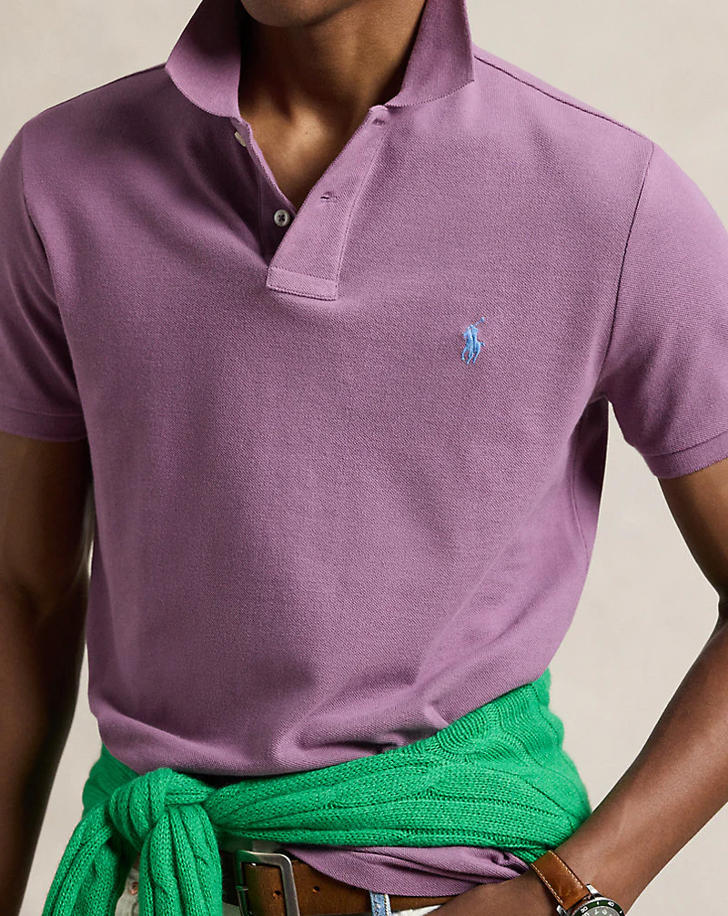 Custom Slim Fit Mesh Polo Shirt