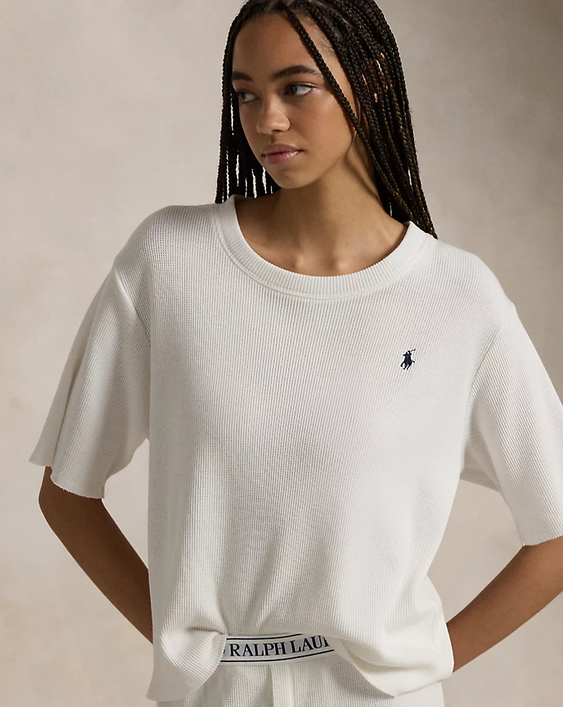 Waffle-Knit Pajama Set