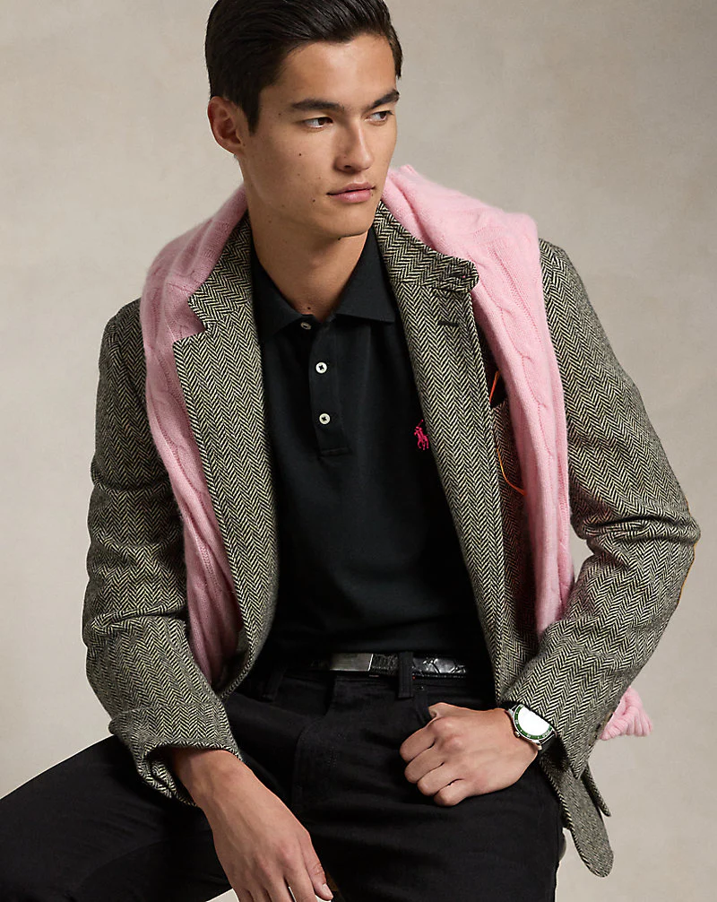 Pink Pony Stretch Mesh Polo Shirt