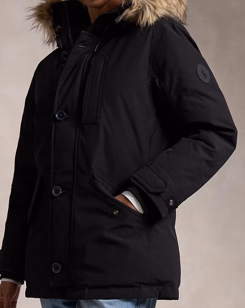 Faux-Fur-Trim Down Parka