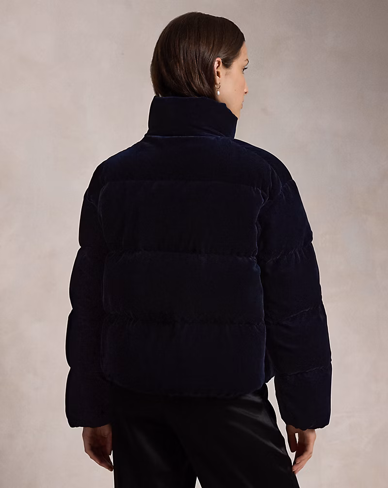 Velvet Quilted Down Jacket