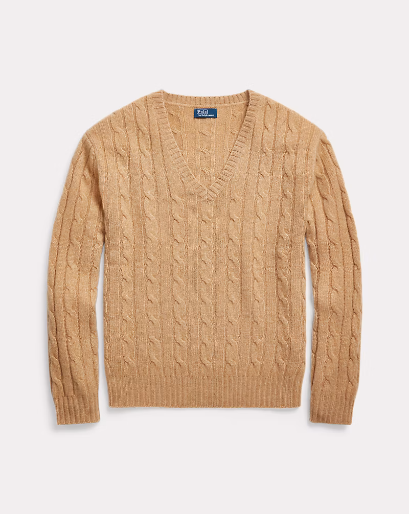 Ralph Lauren Relaxed Fit Cable Cashmere Sweater