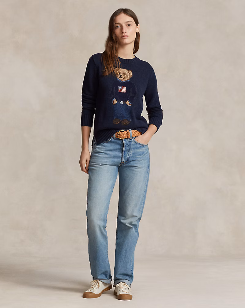 Polo Bear Cotton-Linen Sweater