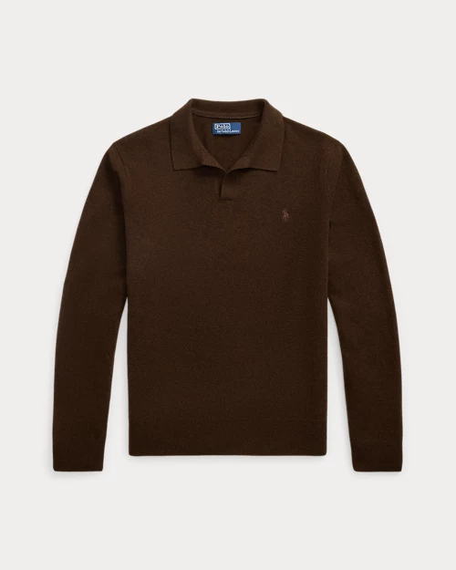 Wool Johnny-Collar Sweater