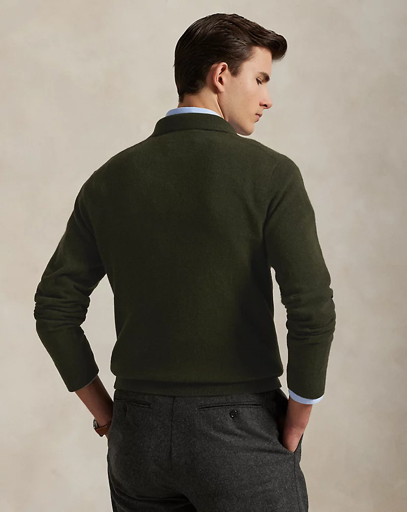 Wool Johnny-Collar Sweater