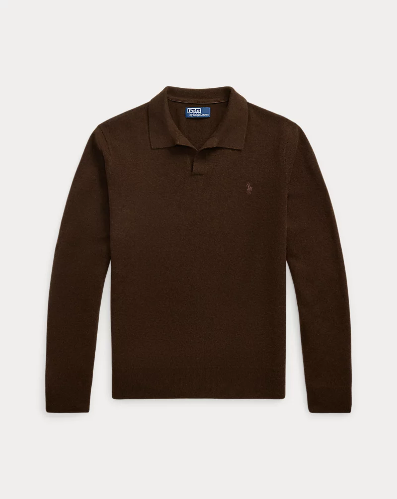 Wool Johnny-Collar Sweater