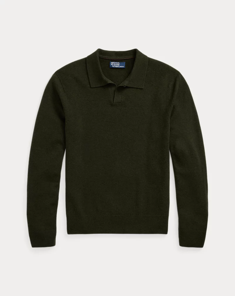 Wool Johnny-Collar Sweater