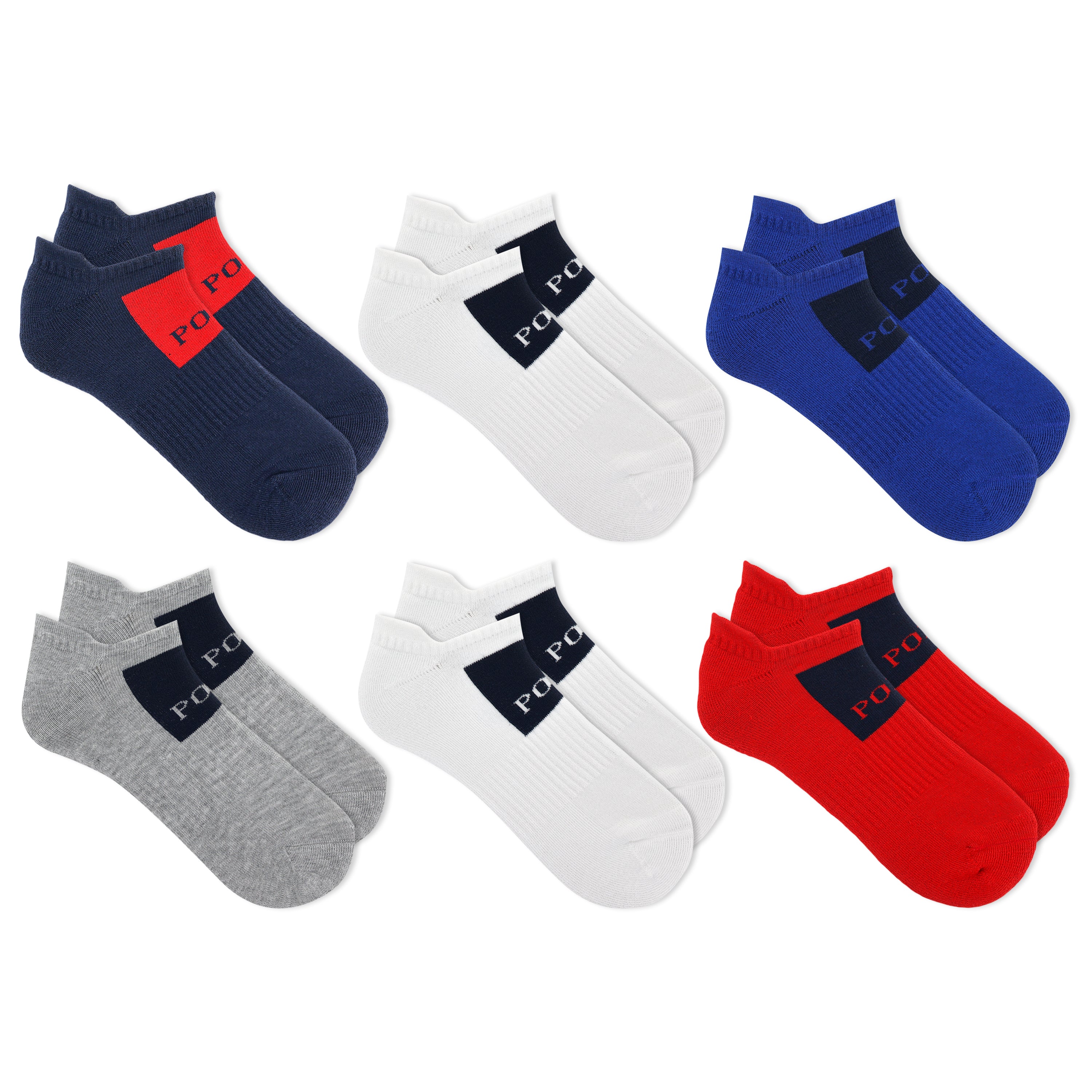 Polo Ralph Lauren Men's 6-Pack Low Cut Ankle Sock