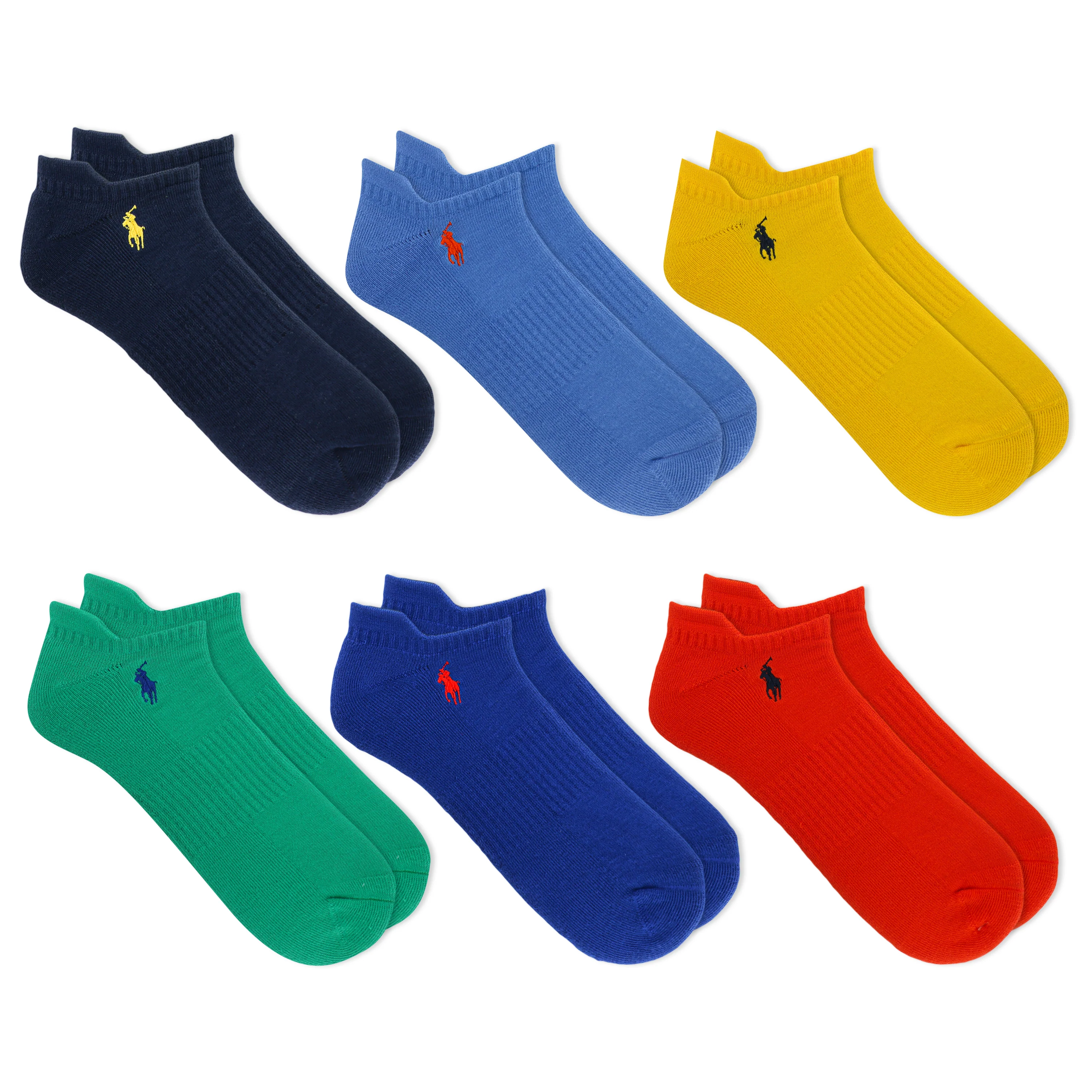 Polo Ralph Lauren Men's 6-Pack Low Cut Ankle Sock