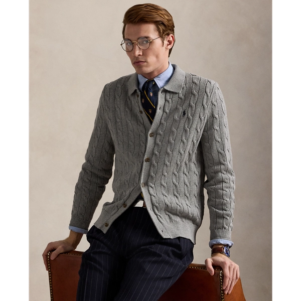 Cable-Knit Cotton Cardigan