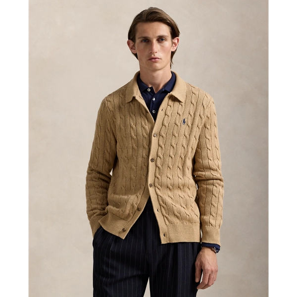 Cable-Knit Cotton Cardigan