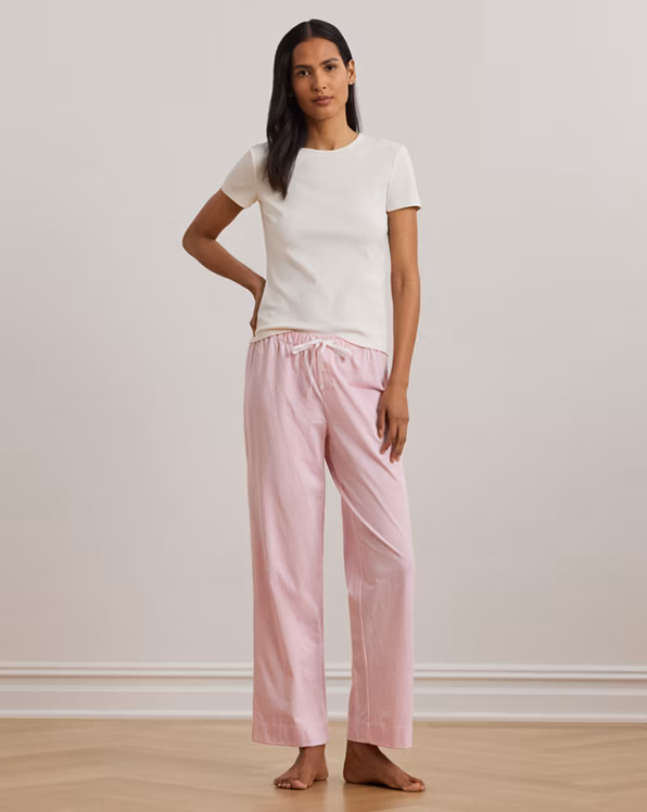 Striped Cotton Jersey Pajama Pant