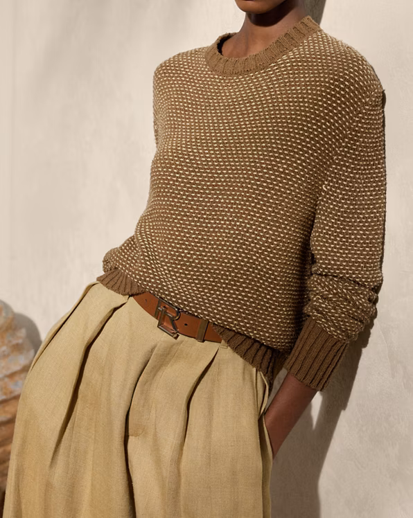 Silk Birdseye Crewneck Jumper