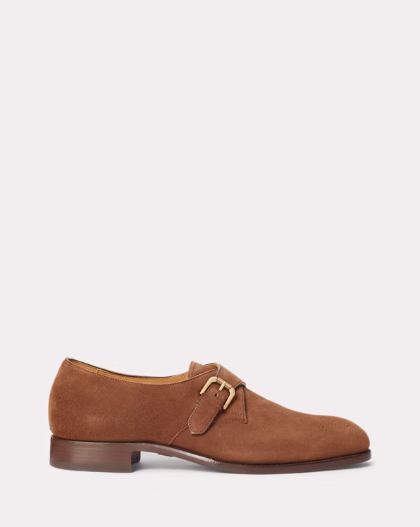 Darnell Calf-Suede Monk-Strap Shoe