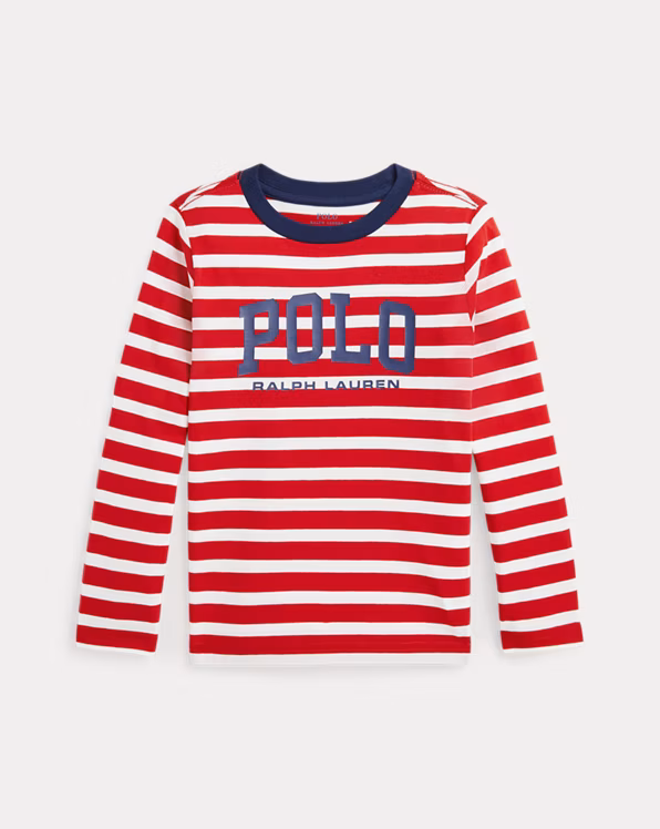Logo Striped Cotton Long-Sleeve Tee