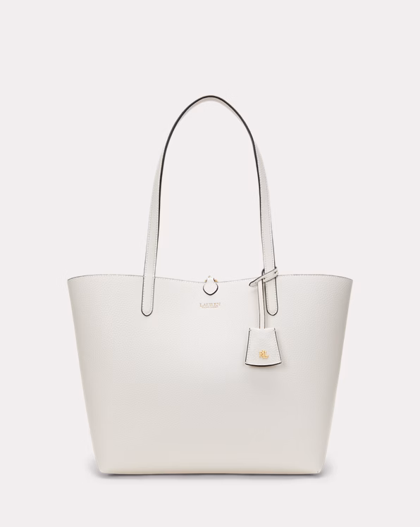 Faux-Leather Large Reversible Tote Bag